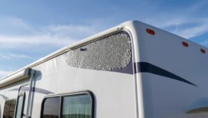 Hagelschaden Wohnwagen Dach prüfen